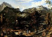 Joseph Anton Koch The Upland near Bern oil on canvas